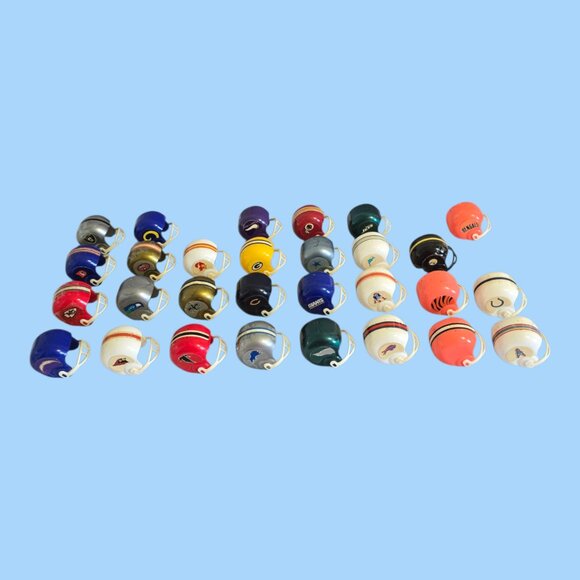 Vintage NFL Mini Football Helmets OPI Gumball Machine 1980s Full Set of 28 + 1 - Picture 1 of 11